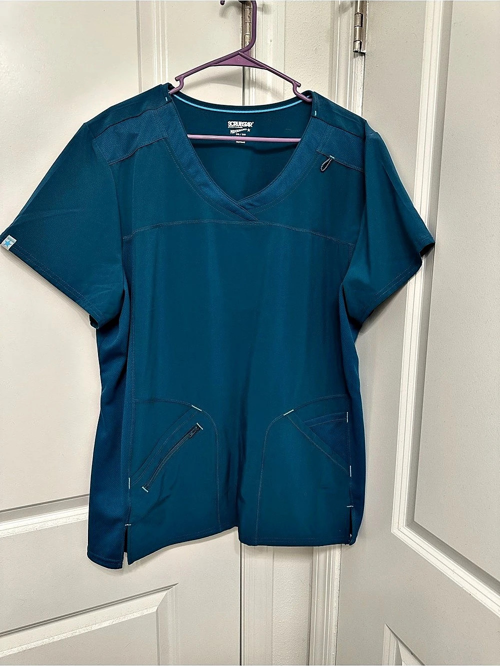 Scrubstar Scrub Top in Blue Size 2XL Like New